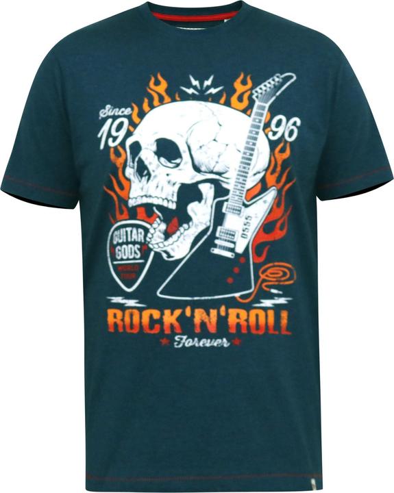 Actual product image DUKE Mens Neal D555 Skull Crew Neck Kingsize T-Shirt (3XL)