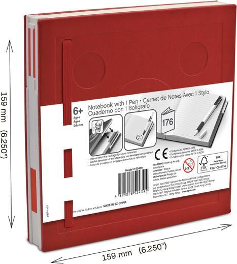 Produktbild LEGO Stationary Red Notebook with gel pen