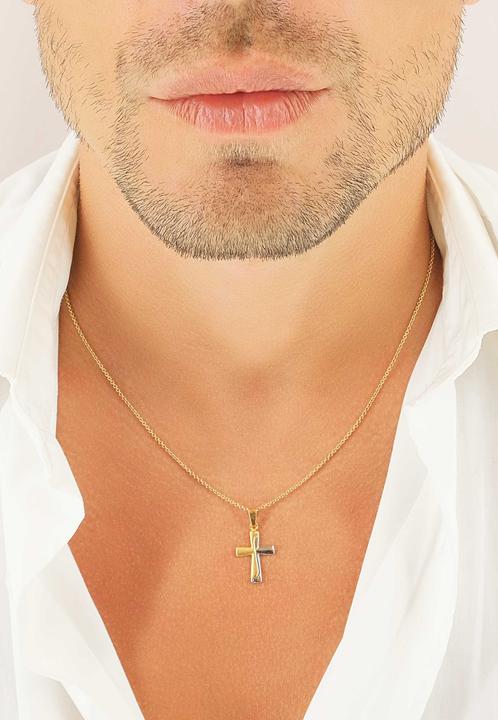 Produktbild Muau Pendant cross yellow gold 750, 23x13mm (750/18K Gelbgold)