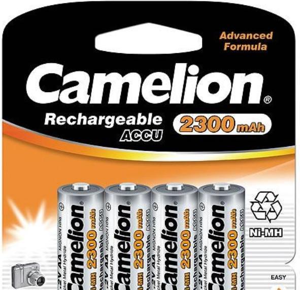 Actual product image Camelion NH-AA2300BP4 - Rechargeable battery - nickel metal hydride (NiMH) - 1.2 V - 4 S (4 pcs., AA, 2300 mAh, Rechargeable battery)