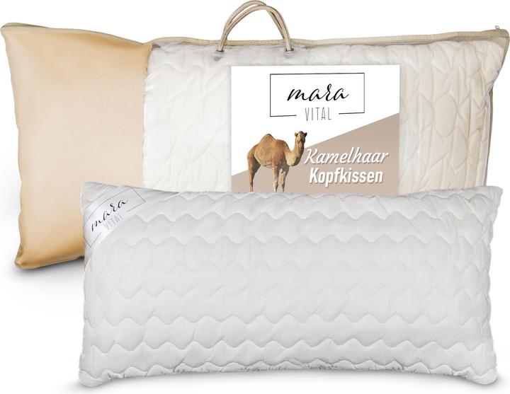 Actual product image Mara Vital Camel hair pillow (50 x 70 cm)