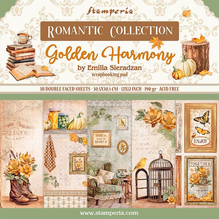 Produktbild Stamperia Scrapbook-Block "Golden Harmony" (10 x)