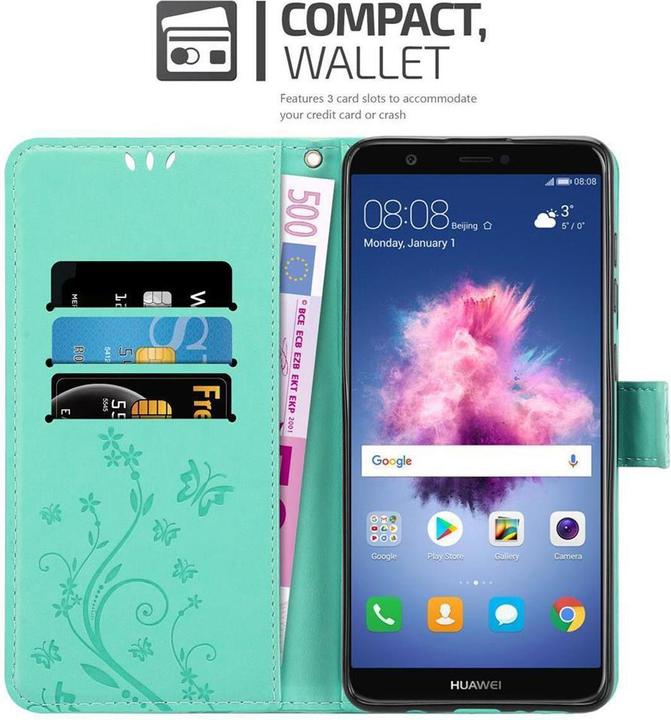 Actual product image Cadorabo Flower Book Cover (Huawei Enjoy 7S)