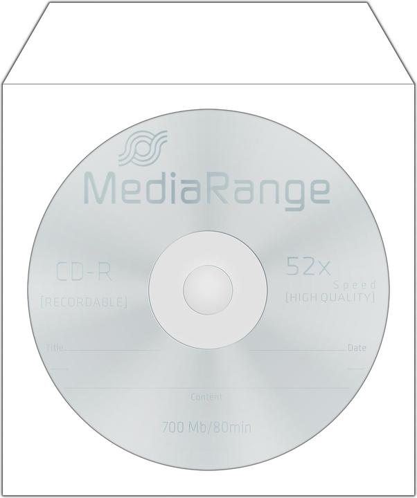 Productafbeelding MediaRange CD/DVD Papierhüllen mit Sichtfenster