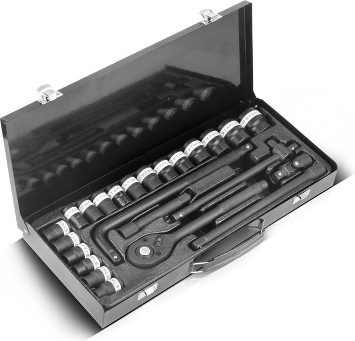 Produktbild Stahlwerk Steckschlüssel-Satz 24-teiliger Knarrenkasten mit 1/2" Umschaltknarre