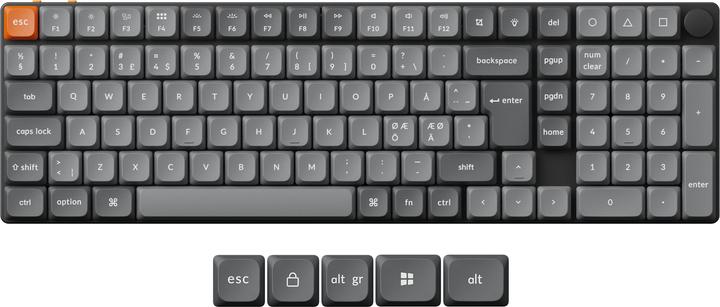 Keychron K17 MAX Low Profile Mechanische Tastatur, Gateron Red Switches