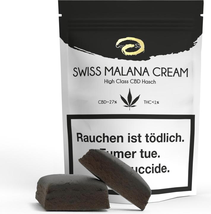 Genuine Swiss Crema di Malana svizzera CBD Hash (6 g, Interno)