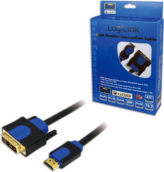 Immagine prodotto LogiLink HDMI (Typ A) — DVI (2 m, DVI, HDMI)