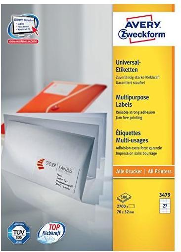 Actual product image Avery Universal labels