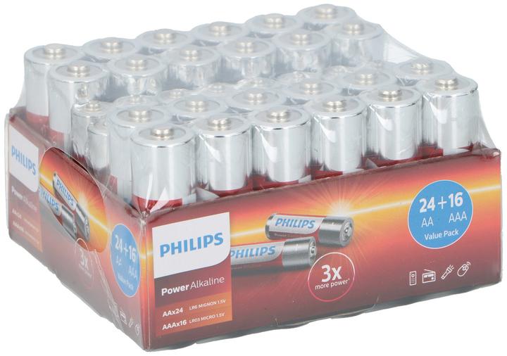 Image du produit Philips Power Alkaline Pack (40 pcs, AA, AAA)