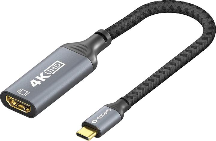 Immagine prodotto Sonero Adattatore USB-C/HDMI, 4K60, 18Gbps, maschio/femmina, grigio/nero, 10 cm (HDMI, 15 cm)