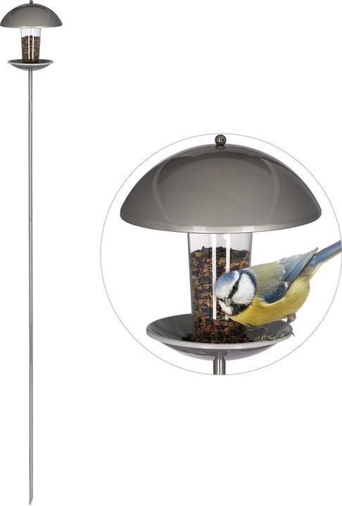 Actual product image Relaxdays Bird Feeder on a Pole