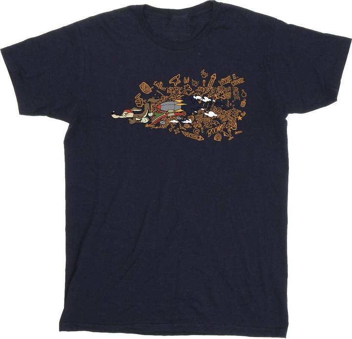 Actual product image Looney Tunes Mens ACME Doodles Wile E Coyote T-Shirt (M)
