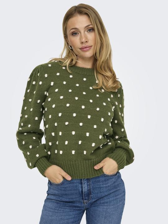 Actual product image JdY Regular fit High neck Long cuffs Puff sleeves Pullover Knitted jumper (XXL)