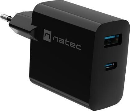 Actual product image Genesis Ladowarka sieciowa Natec Ribera Gan 1x USB-A + 1x USB-C 45W czarna (45 W)