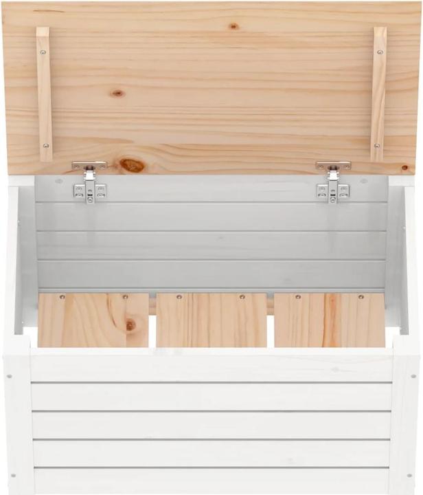 Produktbild VidaXL Truhe Weiss 59,5x36,5x33 cm Massivholz Kiefer,Farbe