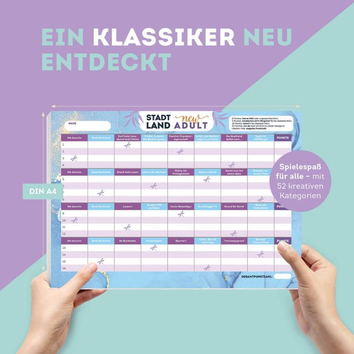 Produktbild Stadt, Land, New Adult – Der Spieleklassiker für Fans von Enemies-to-Lovers bis Second Chance (Deutsch)