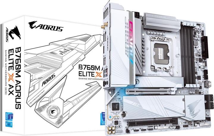 Actual product image Gigabyte B760M A ELITE X AX (LGA 1700, Intel B760, mATX)