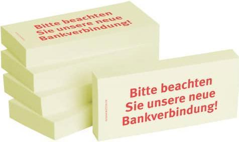 Image du produit Bizstix Note 'Coordonnées bancaires' 75x35mm