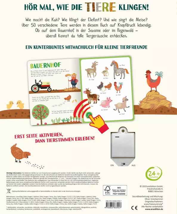 Produktbild Mein kunterbuntes Soundbuch - Tiere (Deutsch, 2019)