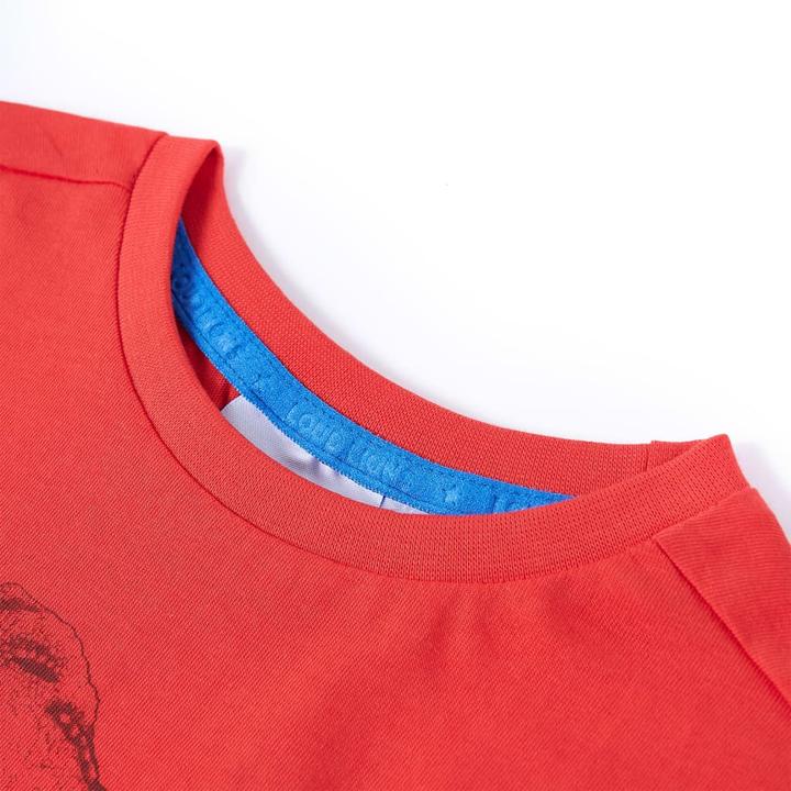 Image du produit VidaXL T-shirt enfant rouge 128,Composition : 100 % coton,Couleur (128)