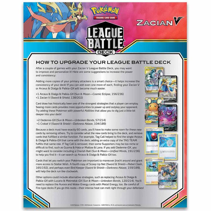 Image du produit Pokémon League Battle Deck Zacian V (Anglais, Pont)