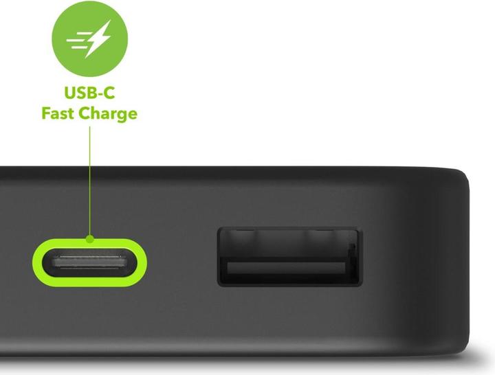 Actual product image Zagg MOPHIE POWERSTATION 10K WITH PD BLACK (20W USB C 2XUSB A 12W) (10000 mAh, 20 W)