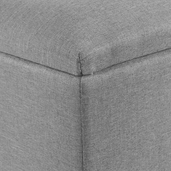 Actual product image Relaxdays Storage Ottoman, Faux Linen Cover