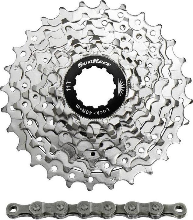 Actual product image SunRace R91 11-28 Route Shimano Nickel (9-speed, 11-28)