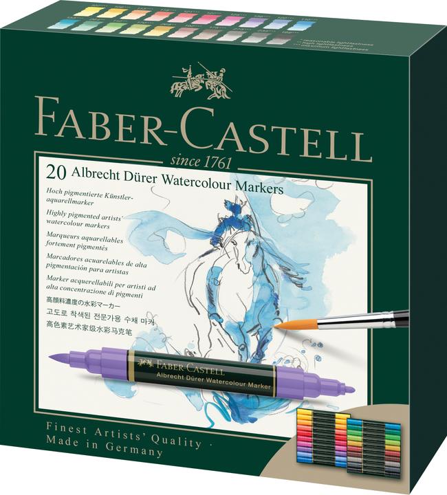Produktbild Faber-Castell Albrecht Dürer Aquarellmarker 20er (Grün, 0.80 mm, 20 x)