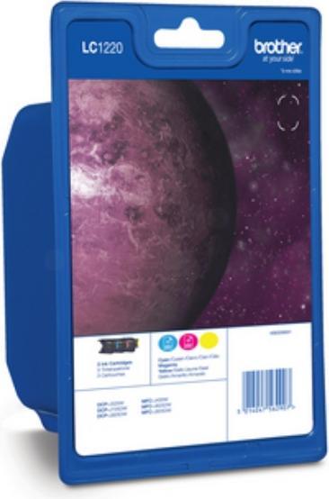 Produktbild Brother LC1220RBWBP - Gelb, Cyan, Magenta - Original (M, Y, C)