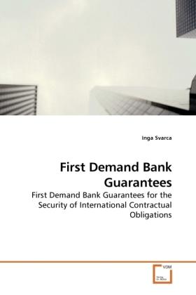 Actual product image First Demand Bank Guarantees (Inga Svarca, 2010)