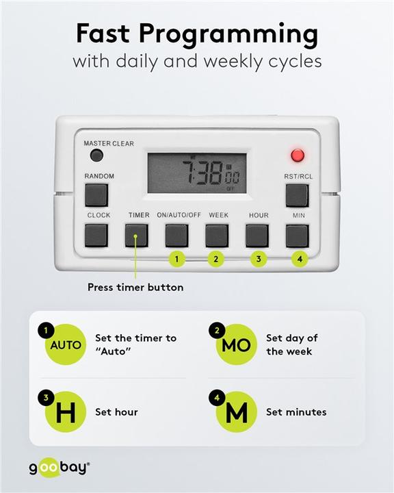 Actual product image Goobay Digital timer