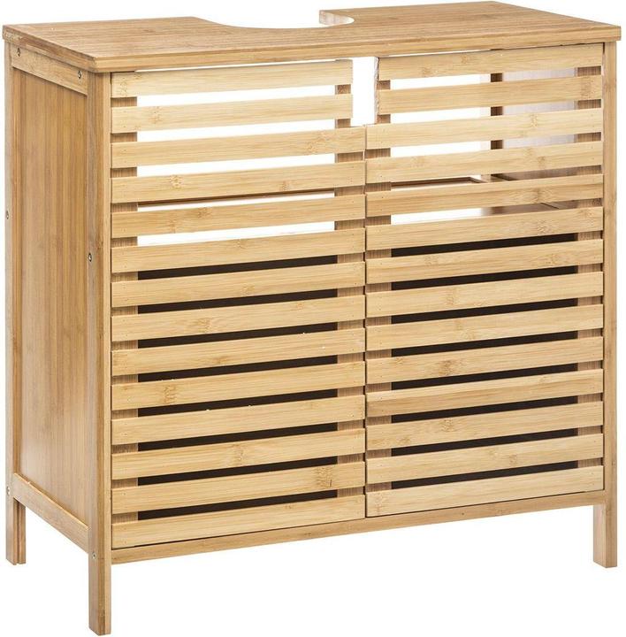 5Five Bamboo bathroom cabinet with cut-out (80 x 28 x 60 cm)