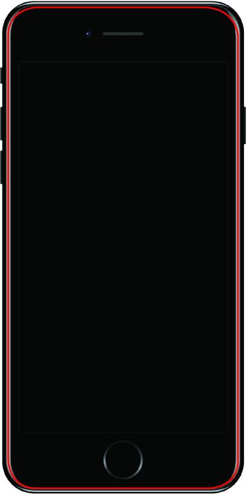 Actual product image Mobilize Black frame glass (1 Piece, Apple iPhone 6s Plus, Apple iPhone 6 Plus, Apple iPhone 8 Plus, Apple iPhone 7 Plus)