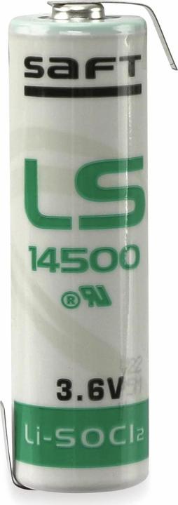 Produktbild Saft Lithium-Batterie LS 14500-CNR AA, mit Lötfahne, 3,6 V-, 2600 mAh (1 Stk., AA, 2600 mAh)