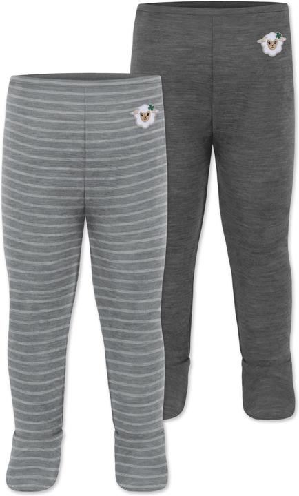 Immagine prodotto Normani Confezione da 2 pantaloni baby merino con piedini - 9539 (74)