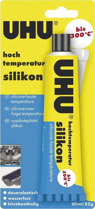 Produktbild UHU Hochtemperatur-Silikon (0.08 kg, Schwarz, 80 ml)