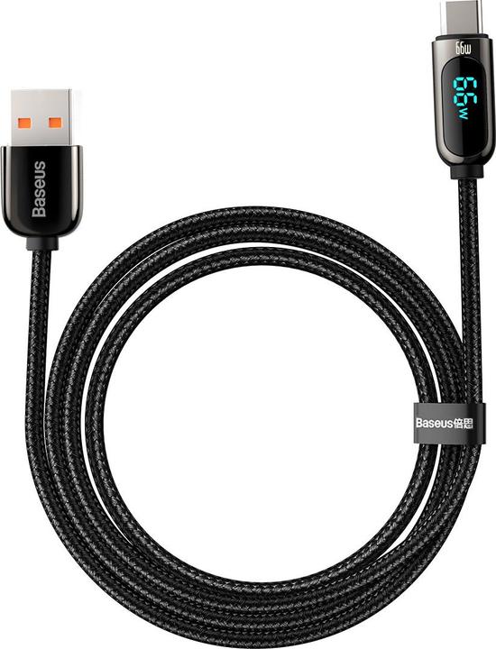 Produktbild Baseus Display Cable USB to Type-C, 66W, 2m (black) (2 m, USB 3.0, 66 W)