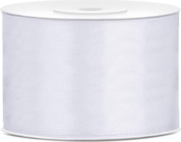 Image du produit Partydeco Ruban de satin 50mm blanc (25m)