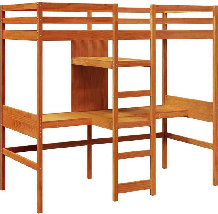 Immagine prodotto VidaXL Letto a soppalco con scrivania e scaffali (90 x 200 cm)