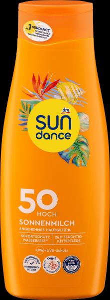dm Sundance Sonnenmilch (Sonnenmilch, SPF 50, 500 ml, 500 g)