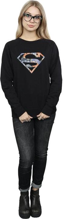 Actual product image Womens/Ladies Superman Floral Logo 2 Sweatshirt (L)
