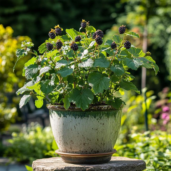 Actual product image Plant in a Box Rubus fruticosus Thornfree - set of 2 blackberry plants (50 cm)