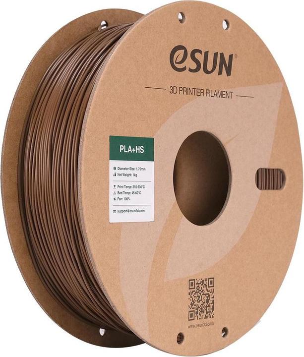 Image du produit eSUN EPLA+HS 1,75mm BROWN 1kg (PLA+ LECTURE, 1.75 mm, 1000 g, Marron)