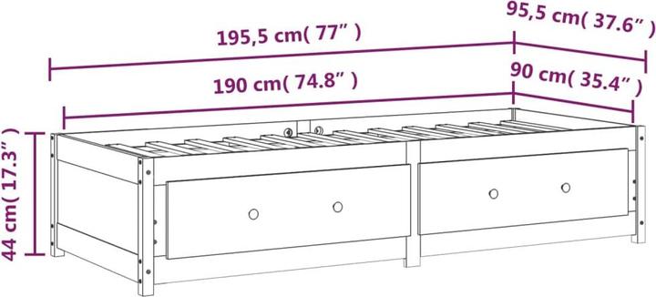 Produktbild VidaXL Rees (90 x 190 cm)