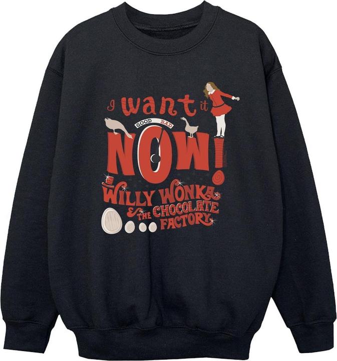 Produktbild Willy Wonka & the Chocolate Factory Verruca Salt I Want It Now Sweatshirt Mädchen (140, 146)