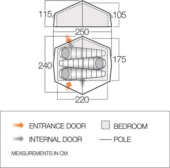 Produktbild Vango Apex Compact 300 (Tunnelzelt, 2.50 kg, 3 Personen)