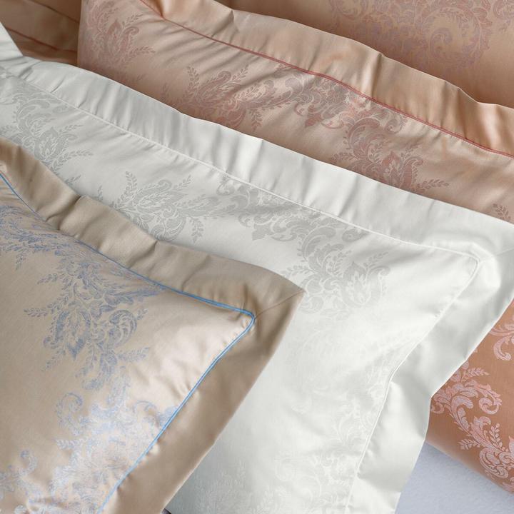 Produktbild Curt Bauer Mako-Brokat Damast Bettwäsche Sophia rosegold (Bettwäsche Set, 155x220 cm + 80x80 cm)