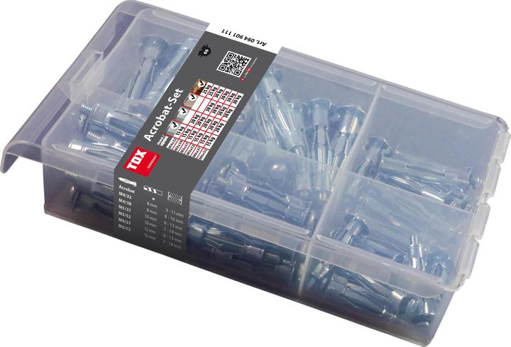 Image du produit Tox Jeu d'acrobates pour le bâtiment en métal de l'hôtel Hohlraumdübel (60 pcs)